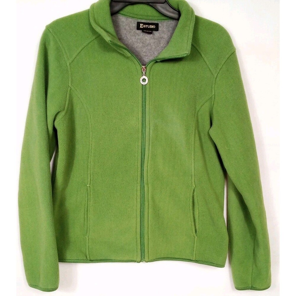 Women's‎ E Studio Green Zip Up Jacket Size Small
